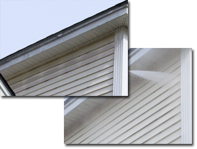 Low Pressure Power Washing -  House Siding Before & After